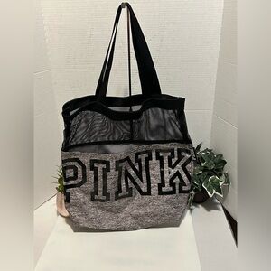 PINK Victoria's Secret Black and Gray Tote